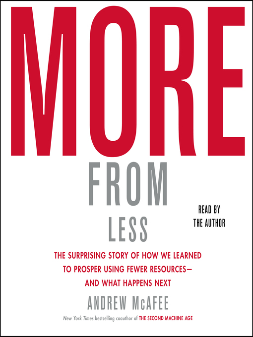 Title details for More From Less by Andrew McAfee - Wait list